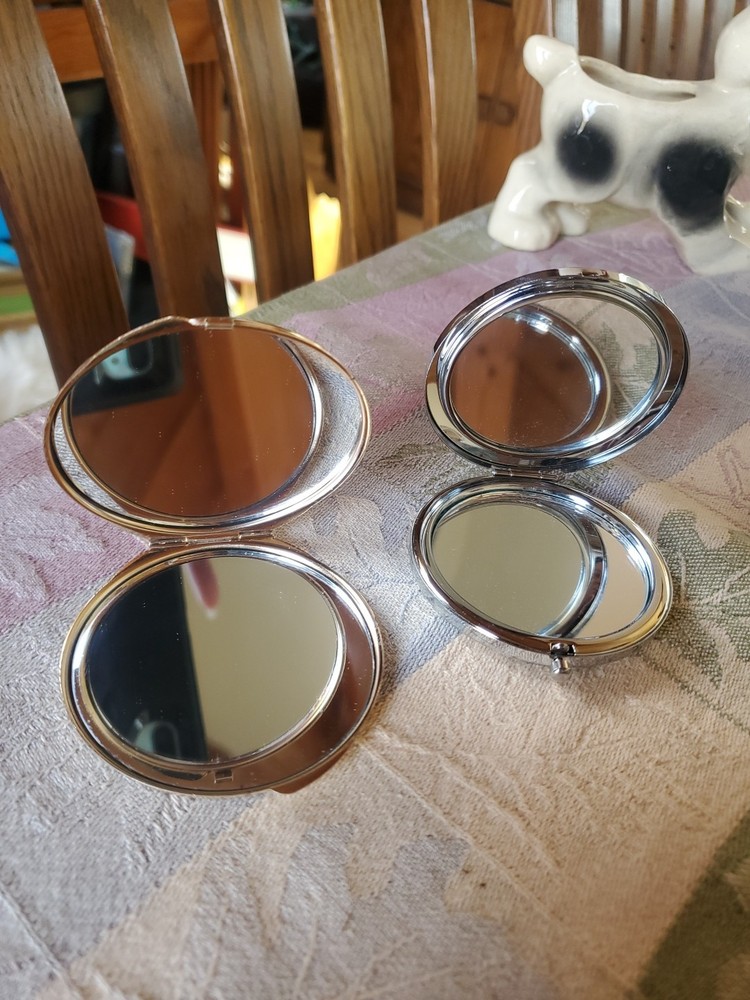 2 Compact Mirrors For Pocket Or Purse