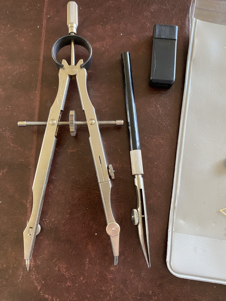 Vemco 203 Compass with interchangeable points Precision bow compass pristine