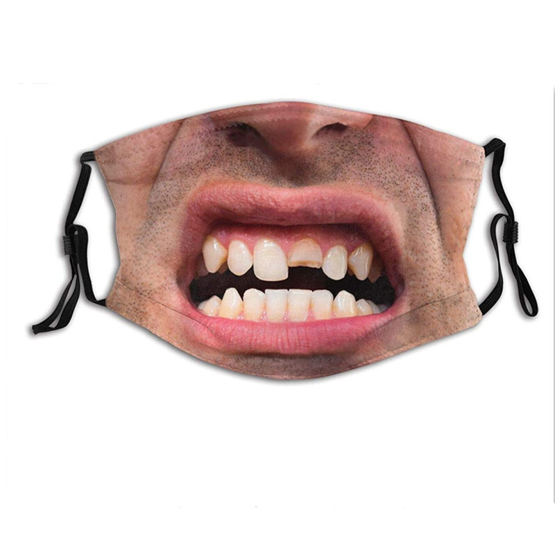 3D Personality Creative Funny Imitation Facial Expression Mask Riding