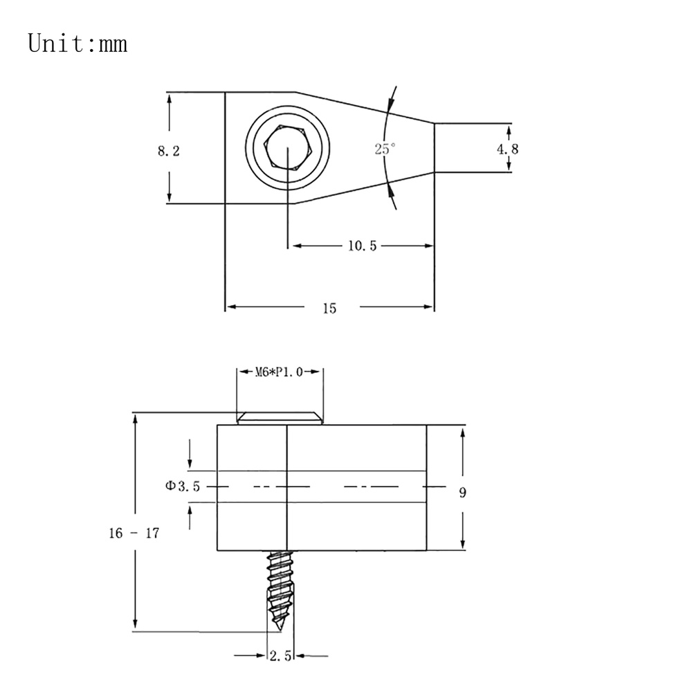 5 String Headless Bass Nut Single String Nut for 5 String Electric Bass Silver