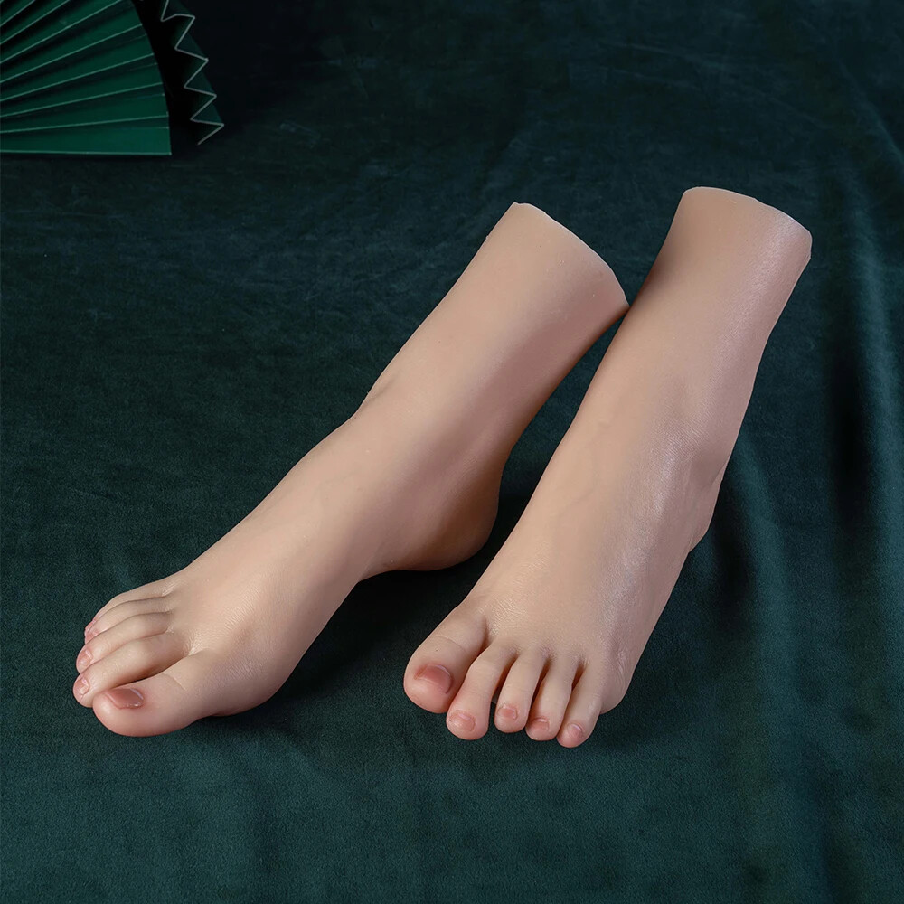 Real Silicone Artificial Foot Model Show Practice Foot Model Adjustable Fetish