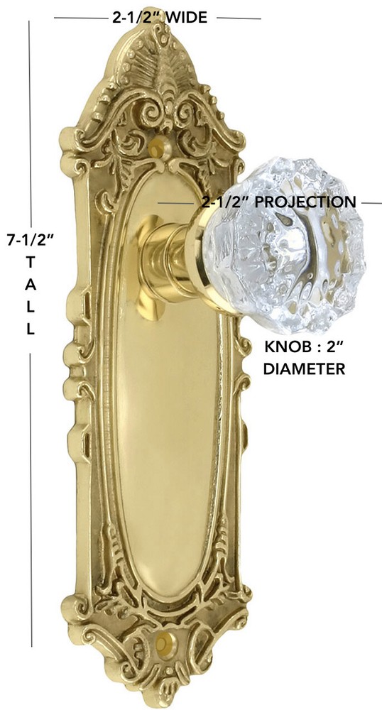 Vintage Victorian Style Backplate 2700-PB Solid Brass