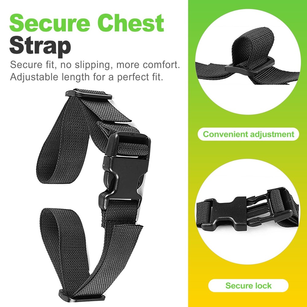 CeroDimo Adjustable Backpack Chest Strap Universal Sternum with black