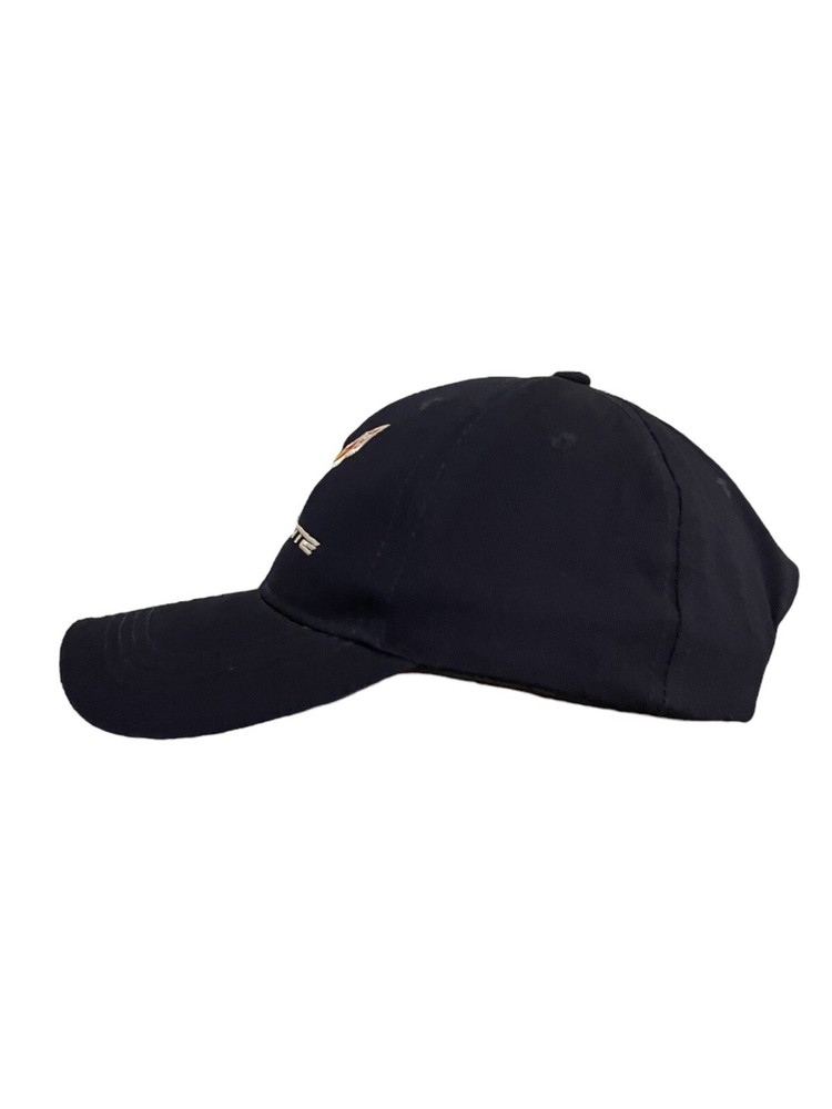 Chevrolet Corvette Hat Navy Blue White Strap Back Baseball Cap OSFA Embroidered