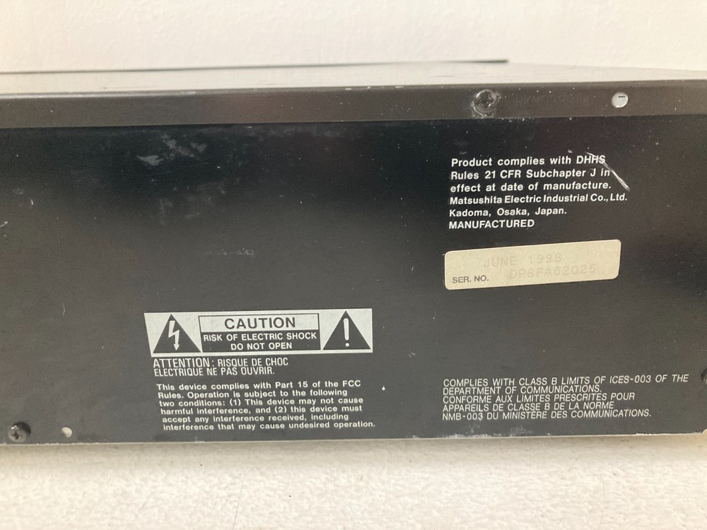 Technics SL-PD888 MASH 5 Disc Rotary Changer System Compact Disc Changer Tested