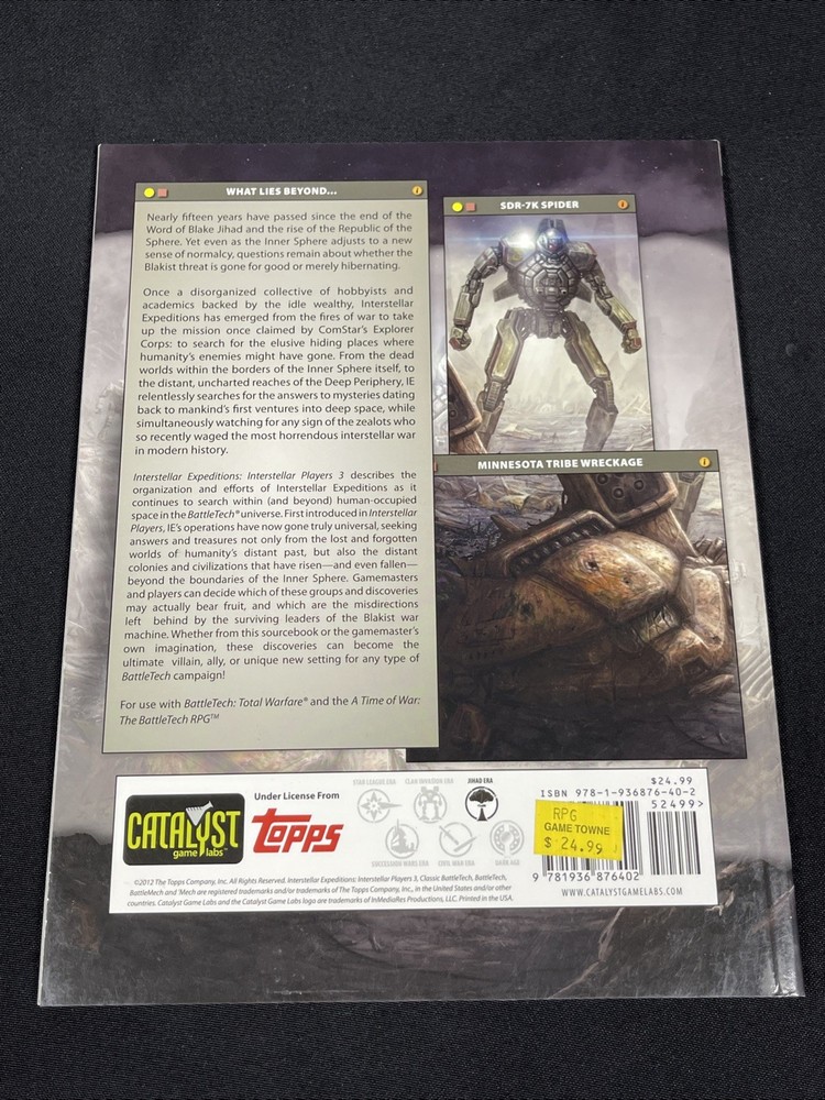 Battletech Interstellar 2012 Players 3 - Interstellar Expeditions 35308