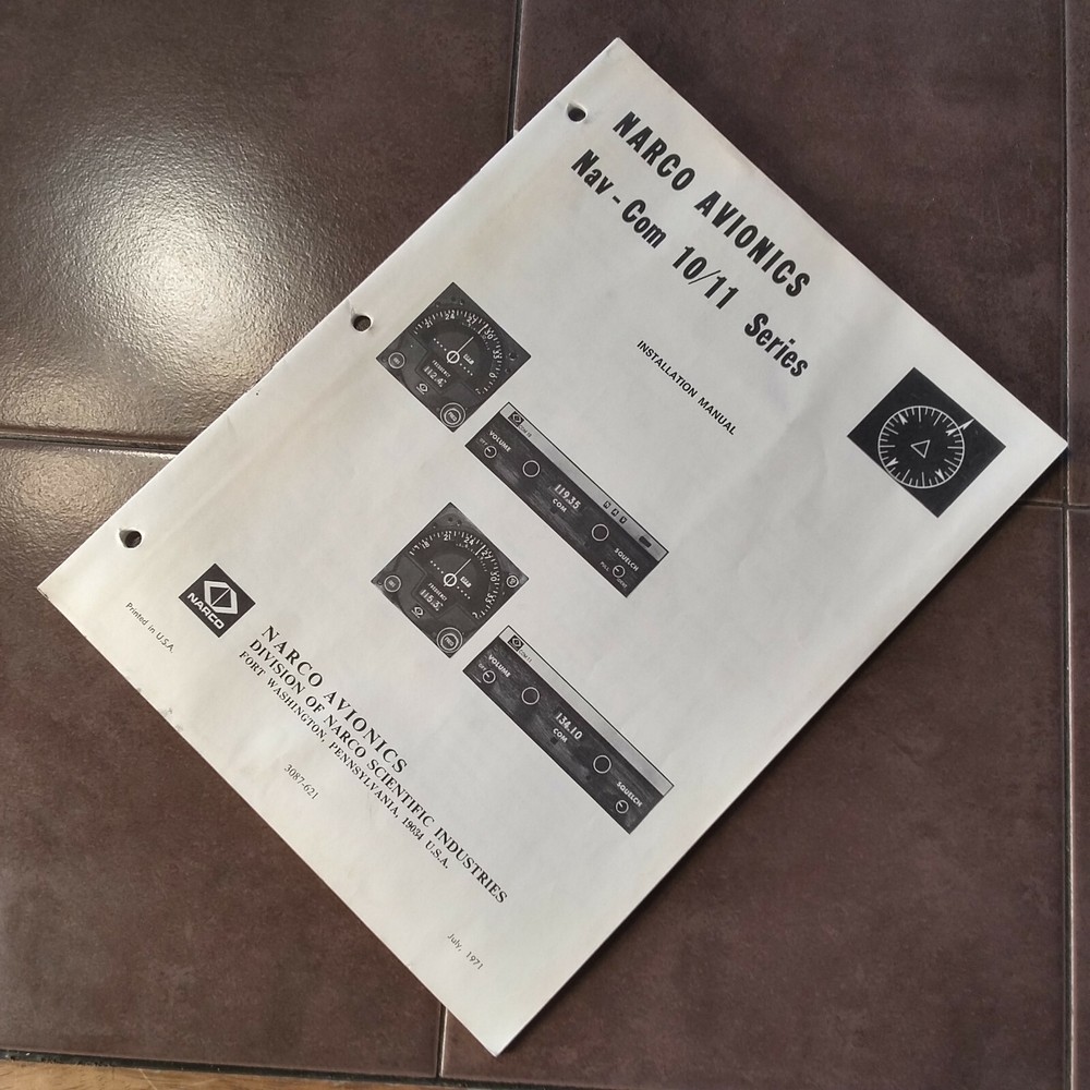 Narco Com 10, 11 & Nav 10, 11 Install Manual