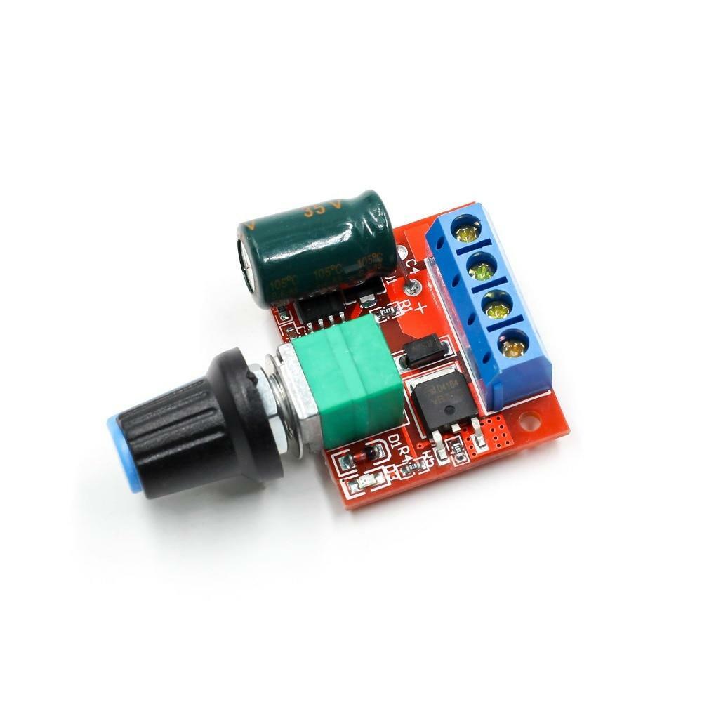 Mini 5A 90W PWM 4.5-35V DC-DC Motor Speed Controller Module Regulator Adjustable
