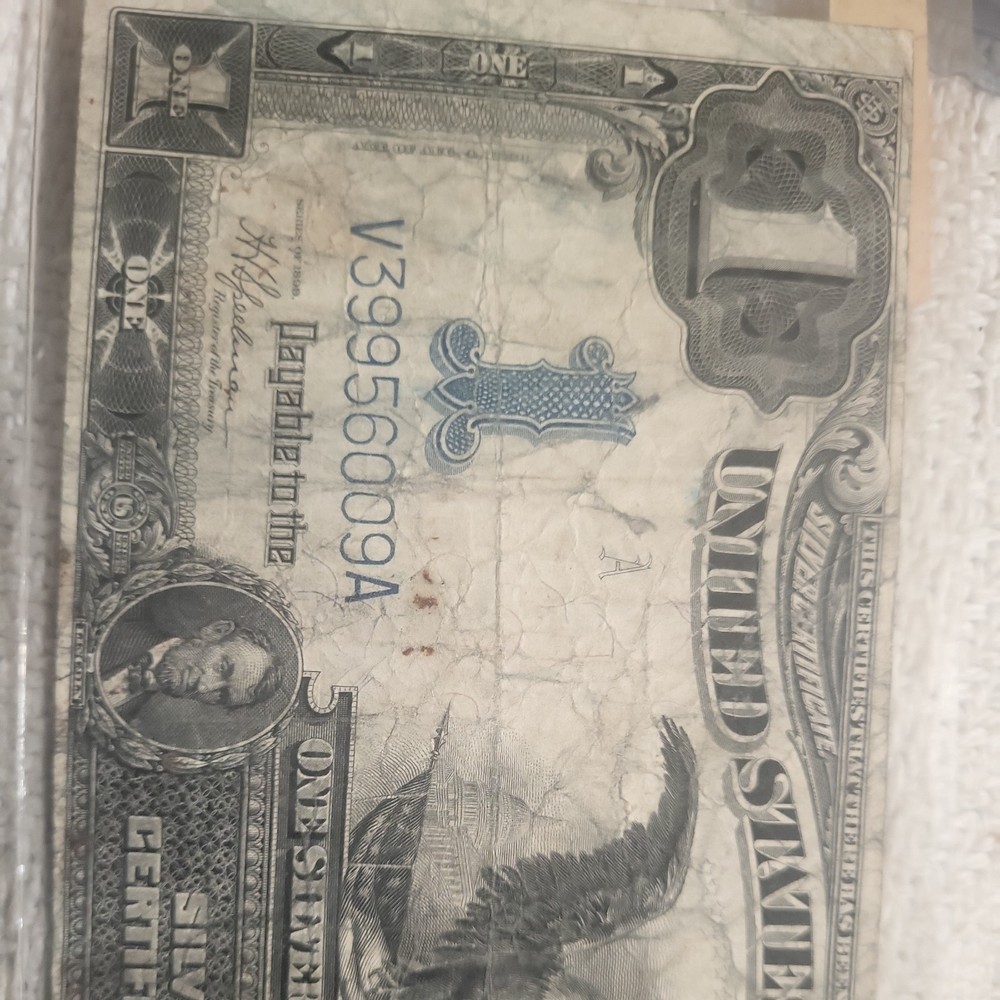 1899 $1 Dollar Silver Certificate Black Eagle Large