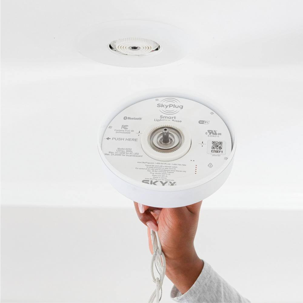 5 In. Matte White Smart Plug and Play Lighting Base - Carina