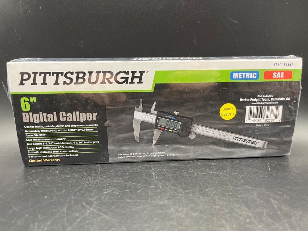 Pittsburgh 6” Digital Calipers, New in Box