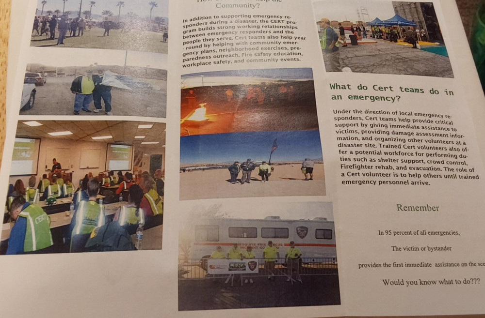 CERT INFORMATIN FLYER MESQUITE NEVADA