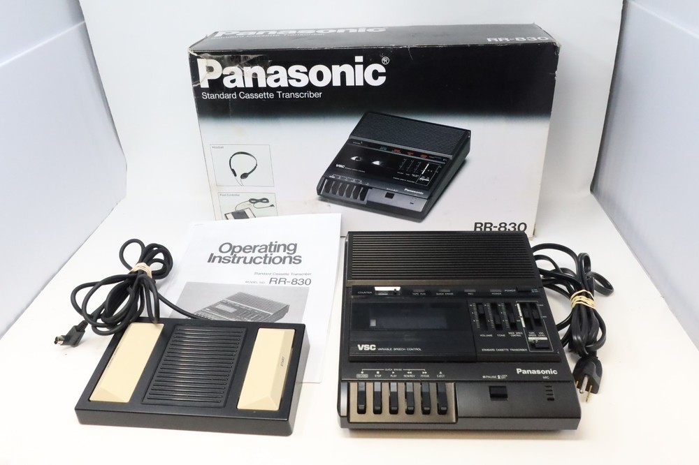 Panasonic RR-830 Desktop Standard Cassette Transcriber/Recorder Tested