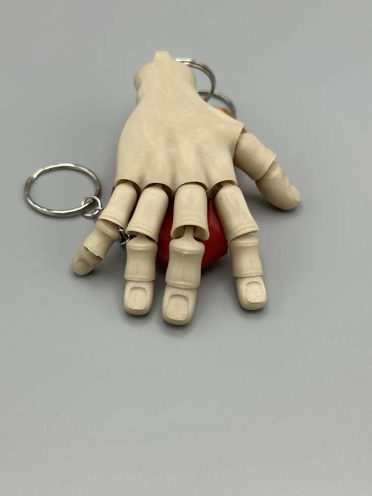 Flexi Hand Keychain Charm Keyring Zipper Pull