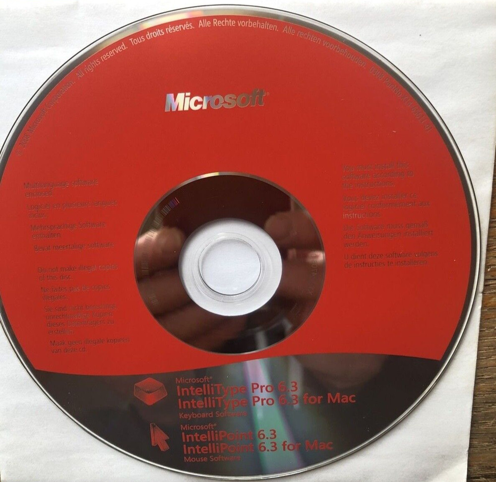 Microsoft IntelliPoint IntelliType Pro 6.3 Software Windows / Mac CD-ROM (2009)
