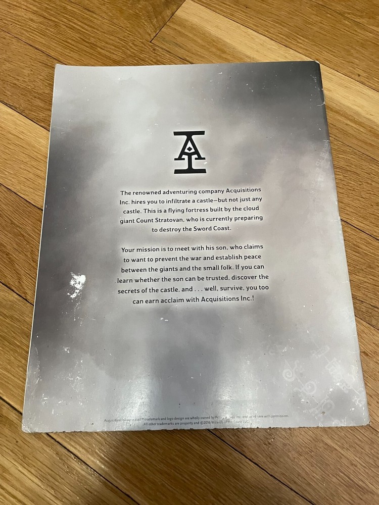 Dungeons & Dragons 5e Cloud Giant's Bargain Wotc Fifth Edition