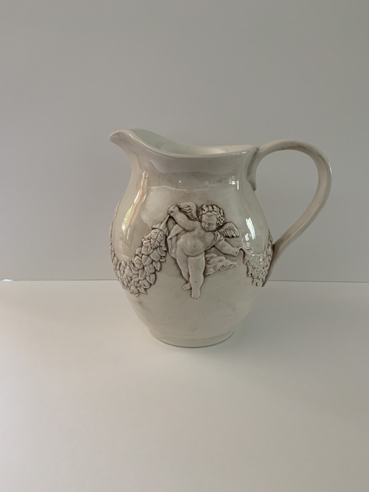 ITALIAN PITCHER CHERUB & GRAPE VINE RELIEF