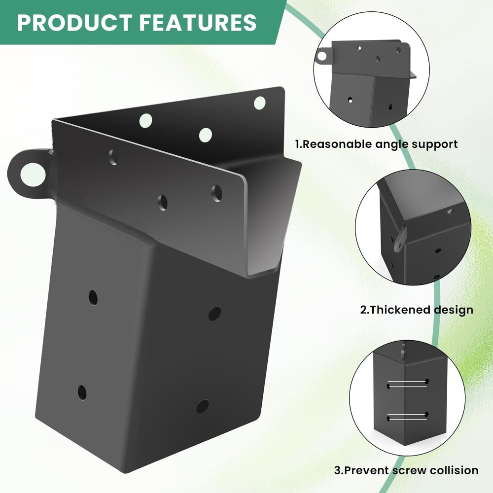 TAYORY Deer Stand Brackets 4"x 4", Elevator 4Pcs, Blind Black