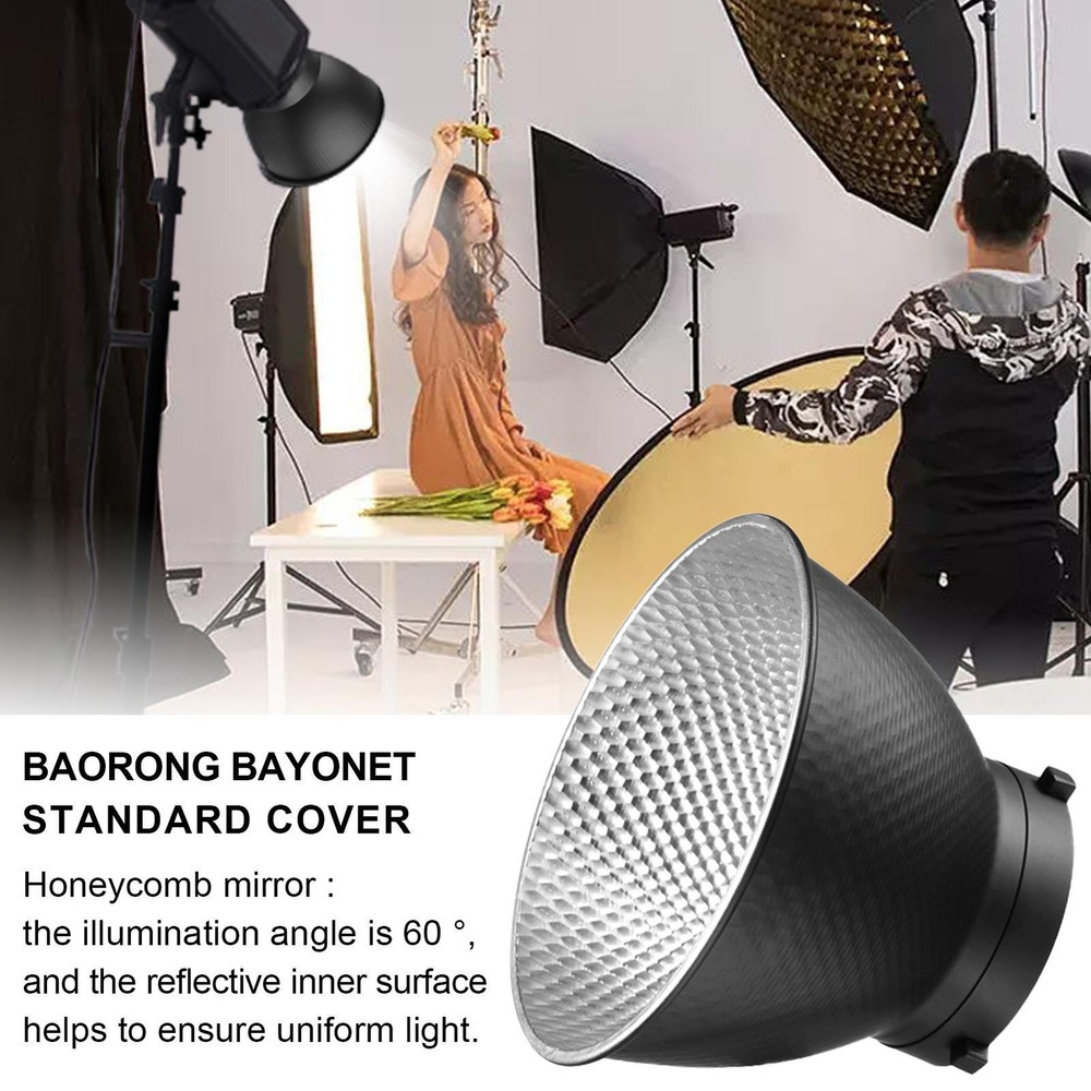 18cm Metal Parabolic Softbox Quick Release Grid Parabolic Softbox