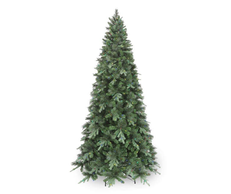 9 Foot Pre-Lit Multi-Colored LED Artificial Christmas Tree