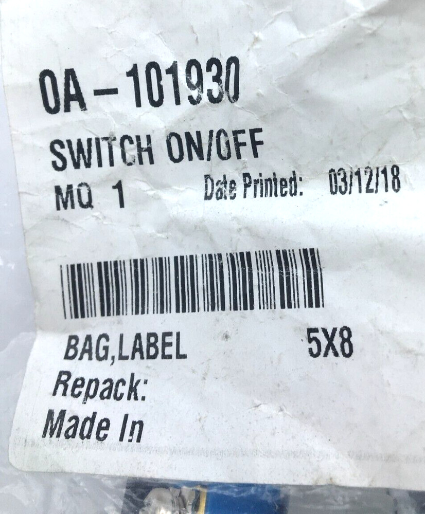 Stero Dishwasher Switch On/Off 0A-101930 New