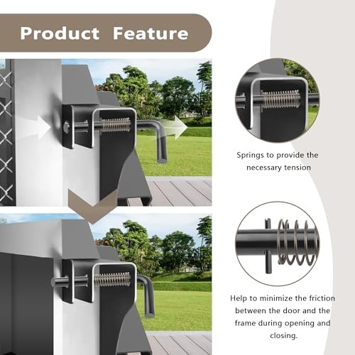 2PCS 9/16" Trailer Gate Latch Kit with 2 Springs+2 Roll Pins,Heavy Duty