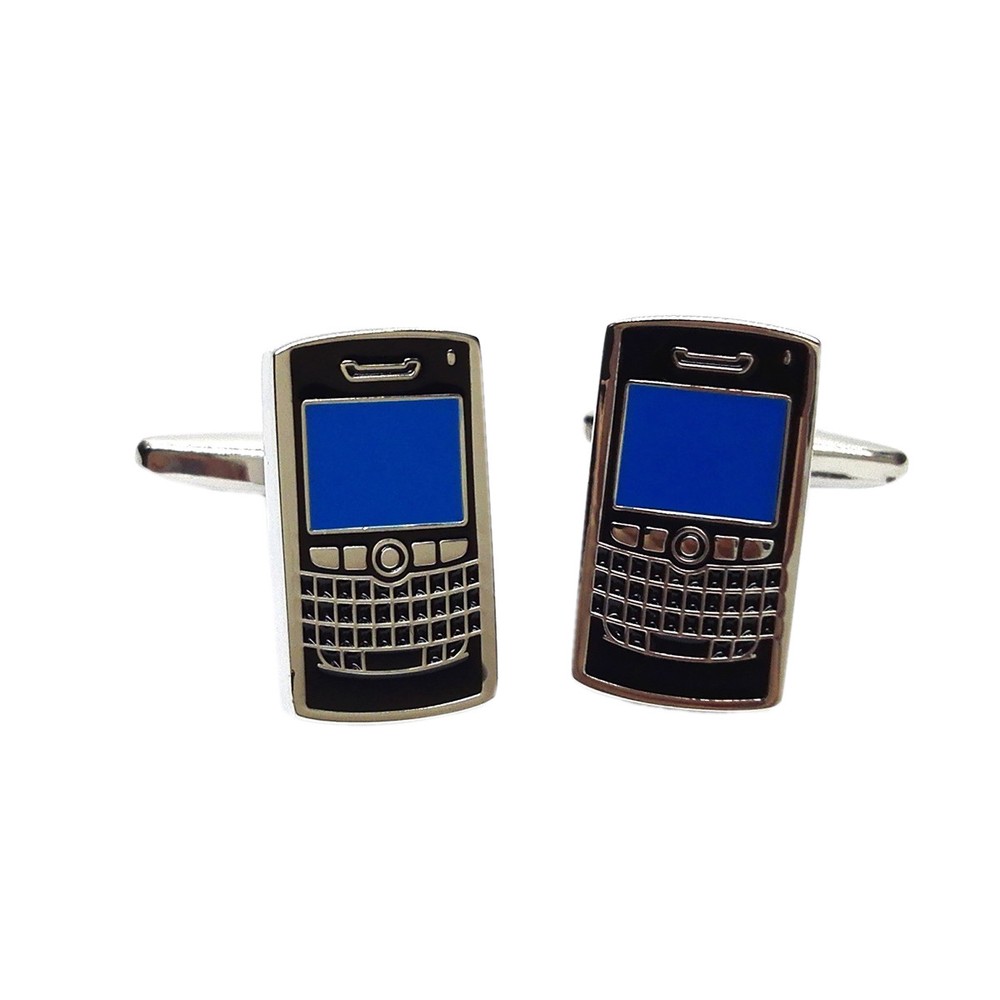 Smart Phone Cufflinks Presented in a Personalised Cufflink Box