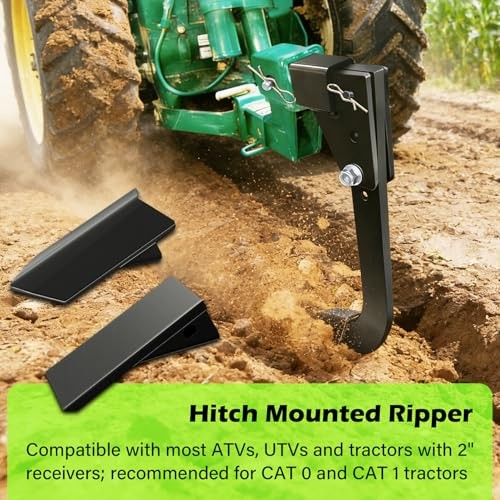 Mounted Trencher 3 Point Hitch Fit for ATV/UTV Tractor with 2pcs Replaceable