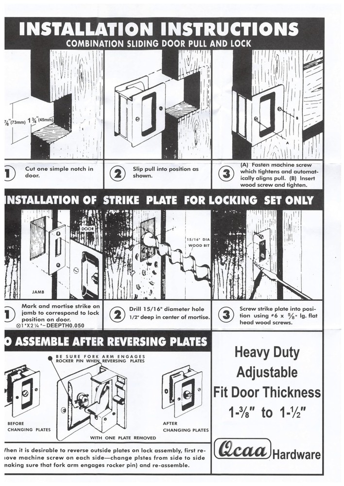 Premium Quality Solid Brass Rectangular Pocket Sliding Door Pull, Passage Fun...