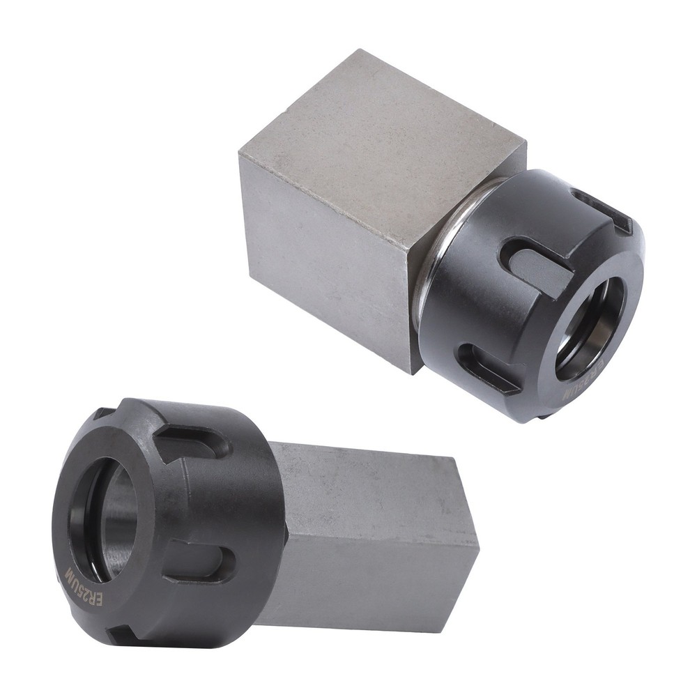 2-Piece ER-25 Collet Block Set Hex Square for Precision Machining