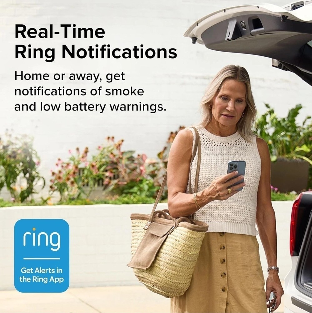 KIDDE Ring-Enabled Smart Smoke Detector, Wired, RGSAR-RW