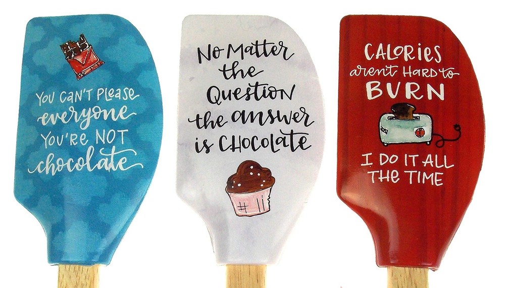 Chocolate Kitchen Spatula Gift Set Wood Calorie Question Answer Conversion Chart