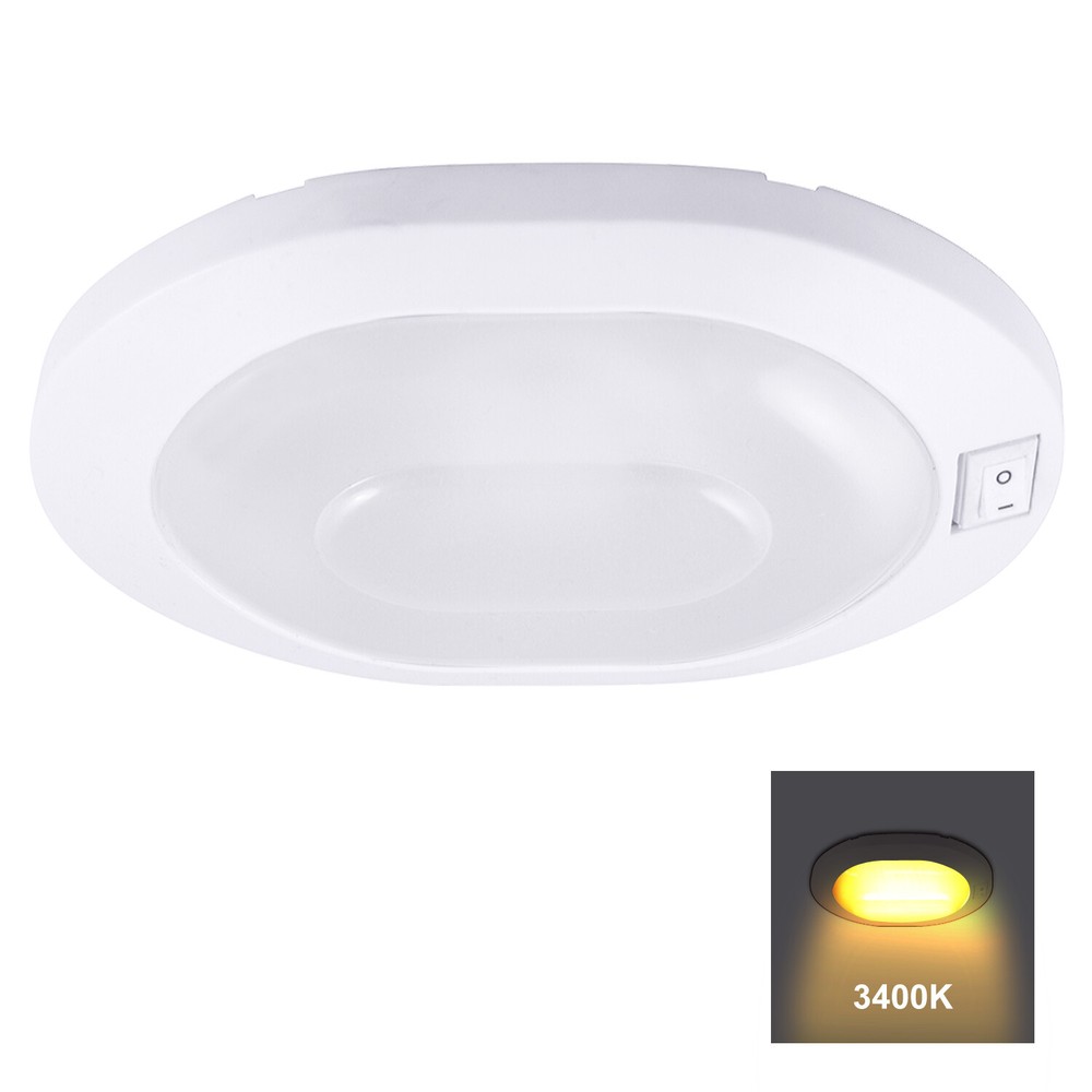 6" RV LED 12V Pancake Light Interior Lighting Ceiling Dome Lamp Camper Trailer