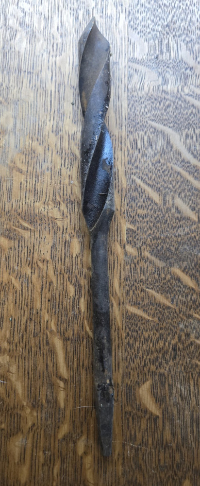 Vintage Wood Drill Bit, 3/4" x 10"
