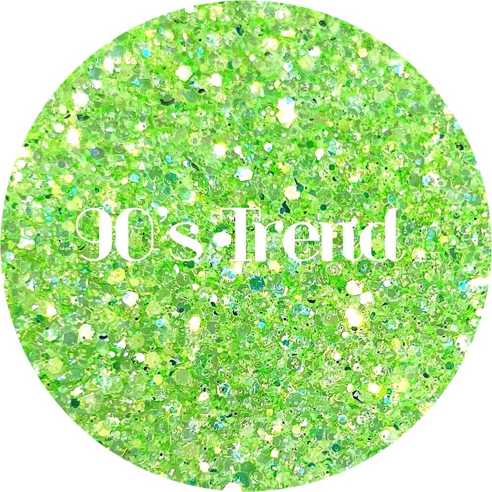 Premium Polyester Glitter - High Sparkle Green Mix