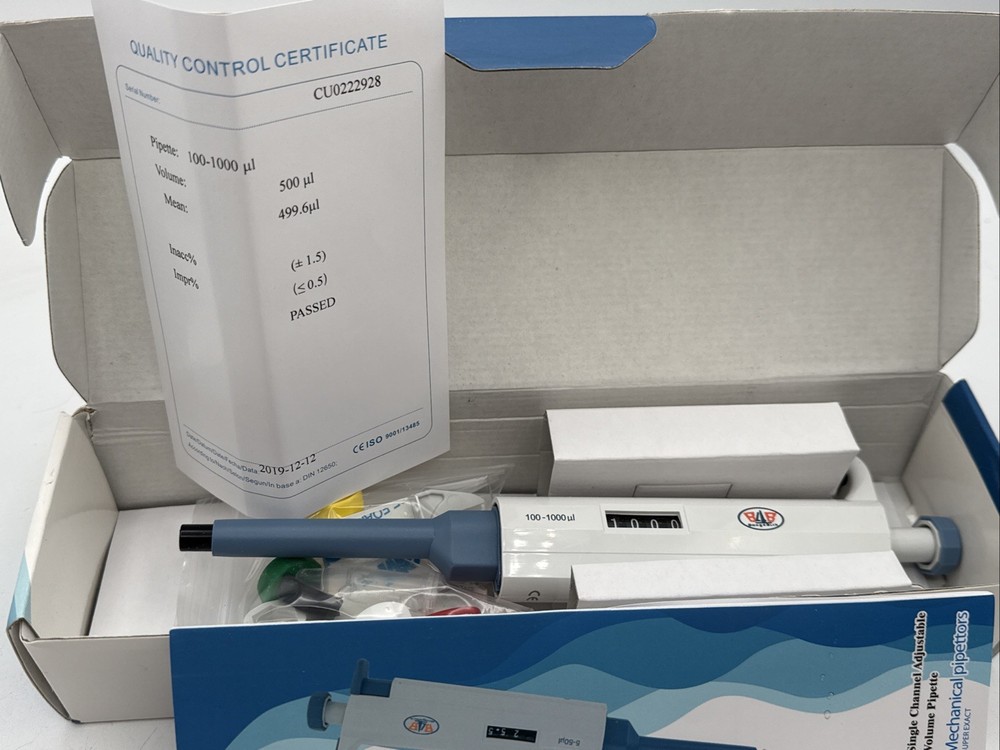 Adjustable Volume Pipette Single Channel Micropipette High Precision Pipette