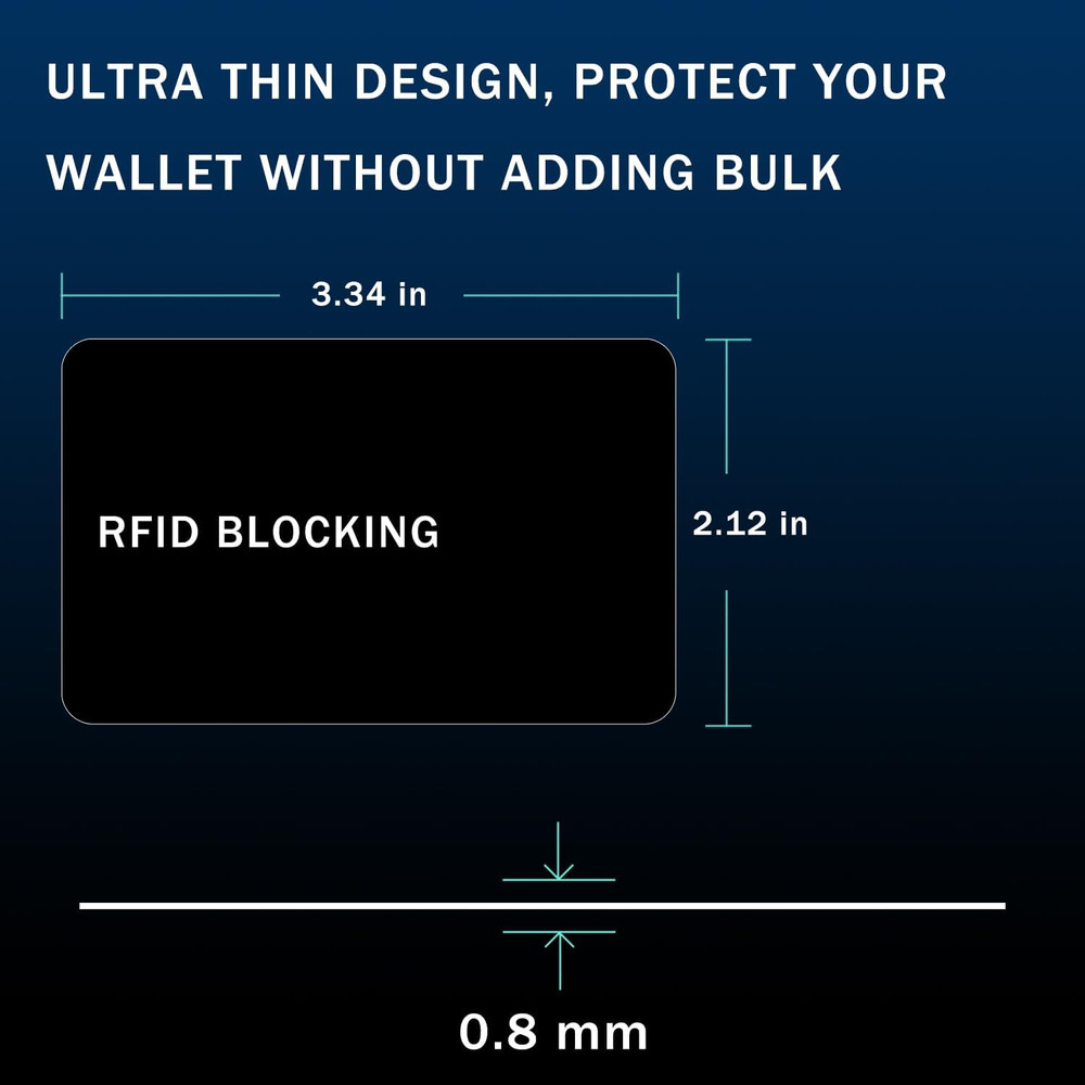 RFID Blocking Card NFC Contactless Credit ID Protector Wallet Guard 5 Pack