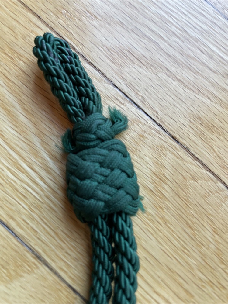 Original Ww2 Visor cap chin cord green