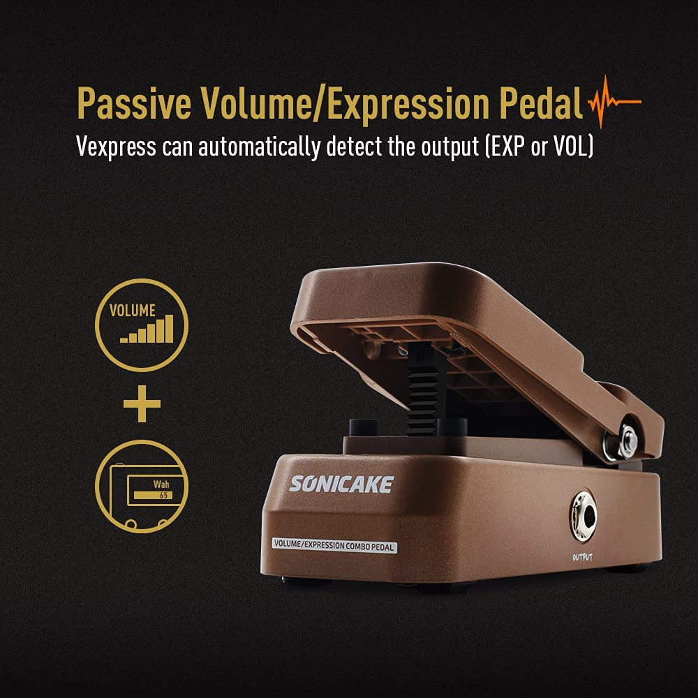Passive Volume & Expression EXP Pedal, Mini Guitar Volume Pedal - Vexpress