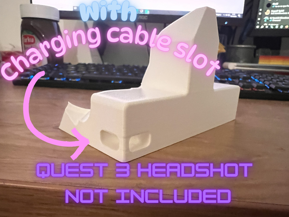 Meta Quest 3 Display Stand with Controller Holders - VR Headset Stand