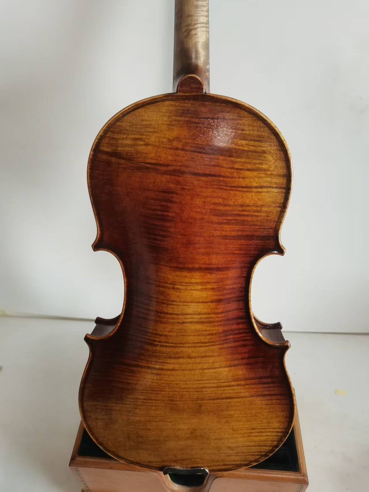 Master 4/4 violin Stradi model Solid flamed maple back spruce top 0282