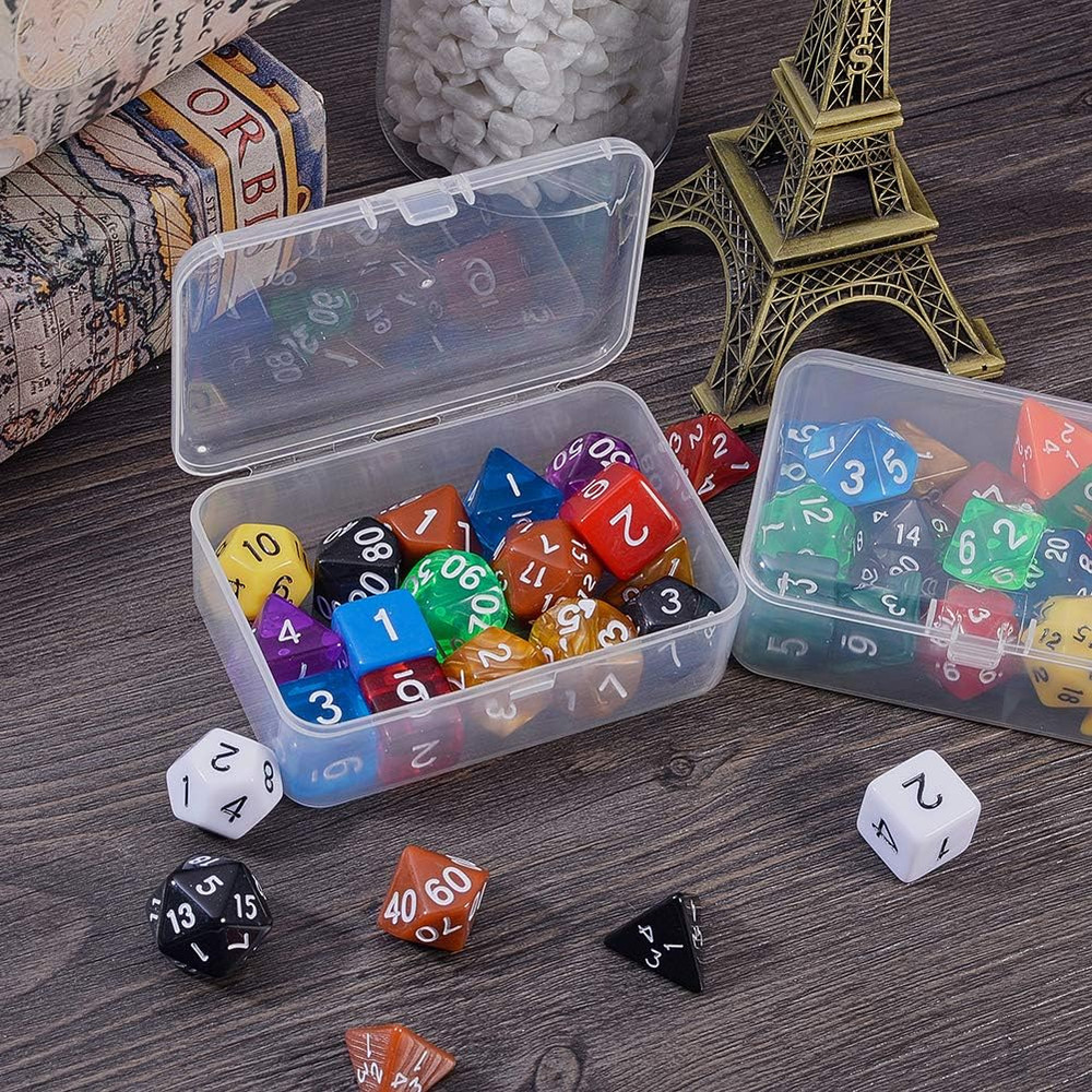 12 Pack Clear Plastic Bead Storage Box, 3.5X2.4X1.2 Inches Rectangular Mini Clea