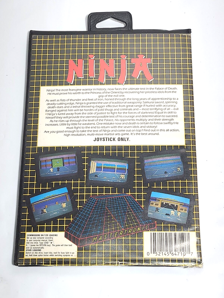 Commodore 64/128: NINJA Mastertronic + Atari 800 xl/130 xe diskette