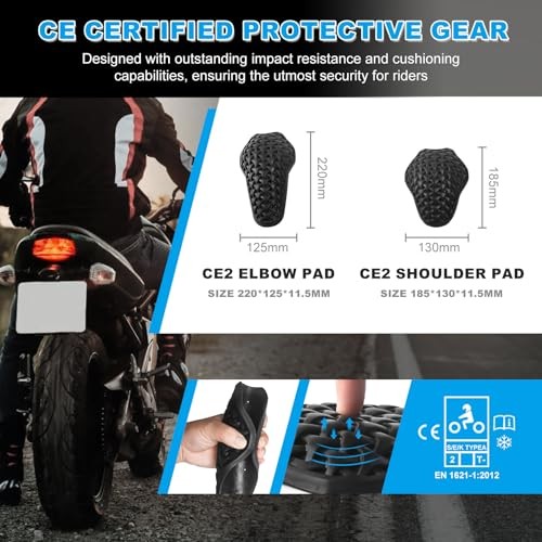 Universal Motorcycle Back Protector Insert, CE Level 2 Armor Insert Pads Set