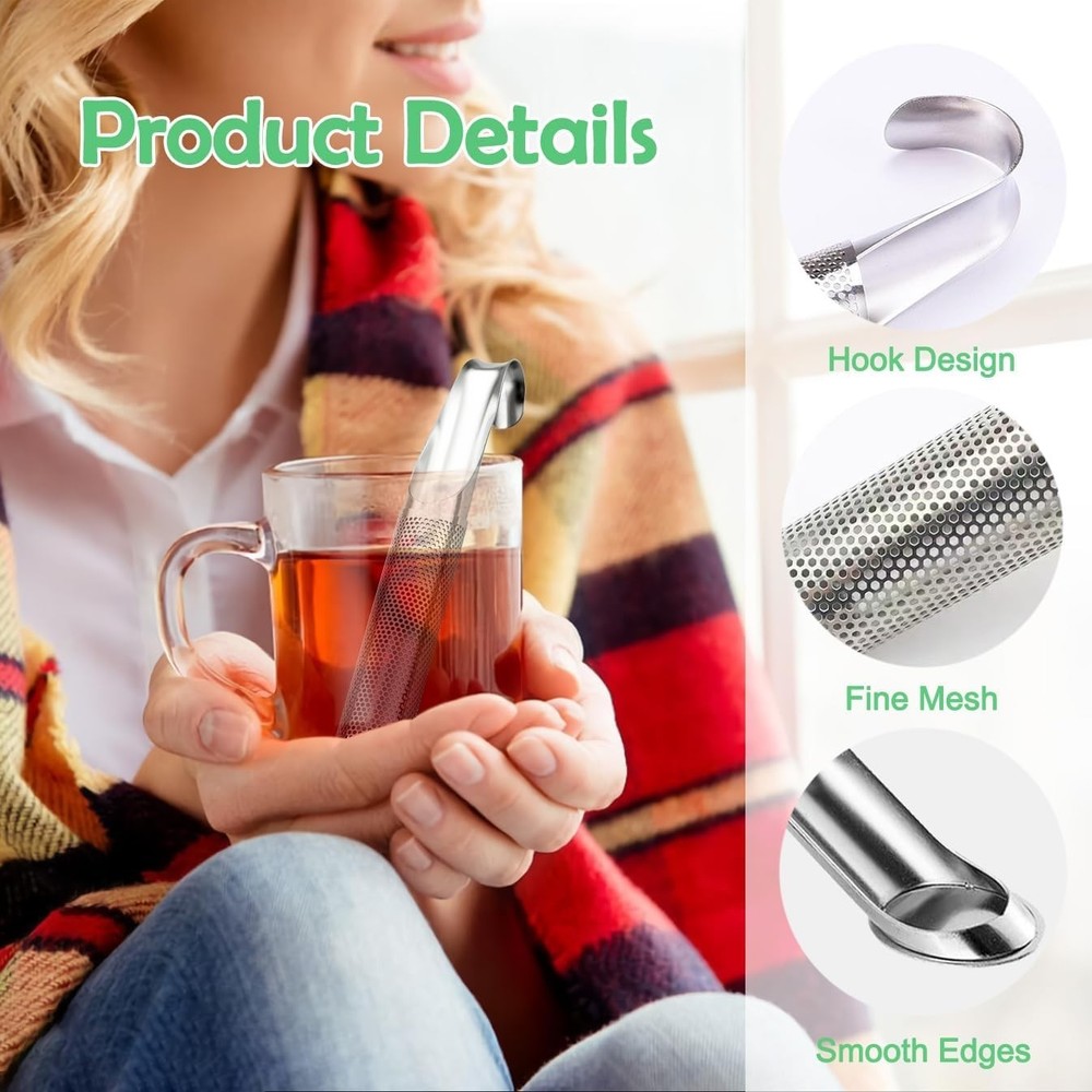 2 Pack Tea Infusers, Extra Fine Mesh Tea Strainer for Loose Tea, Stainless St...