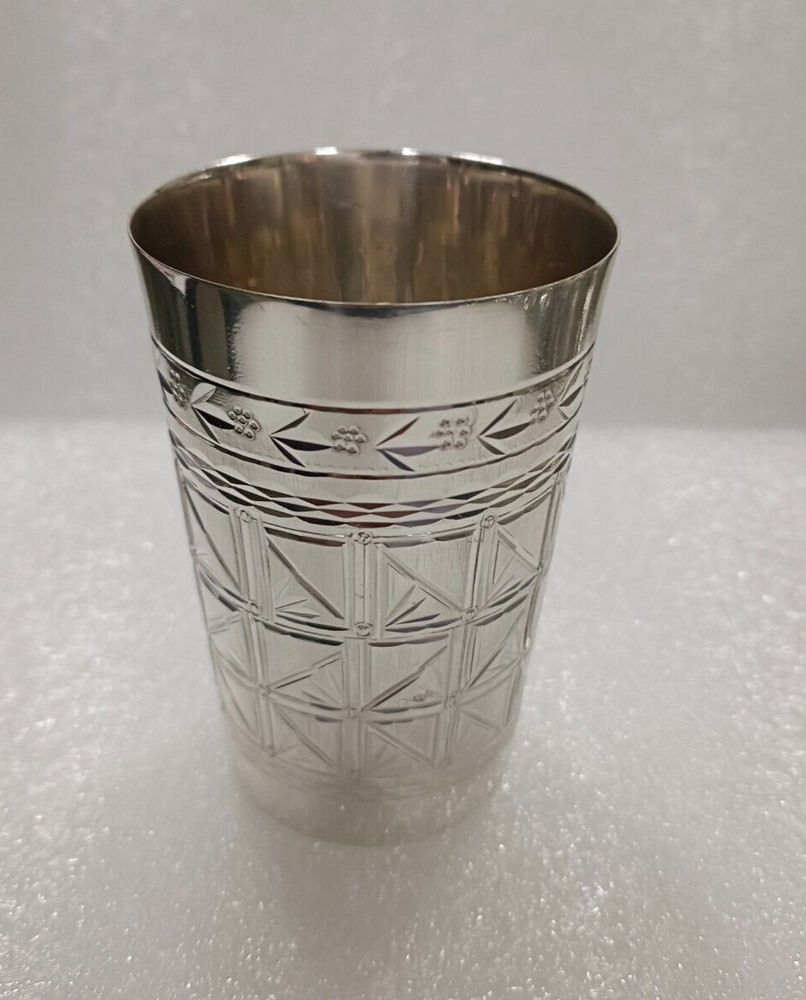 Brass with pure silver plating Kiddush Cup Wine Glass