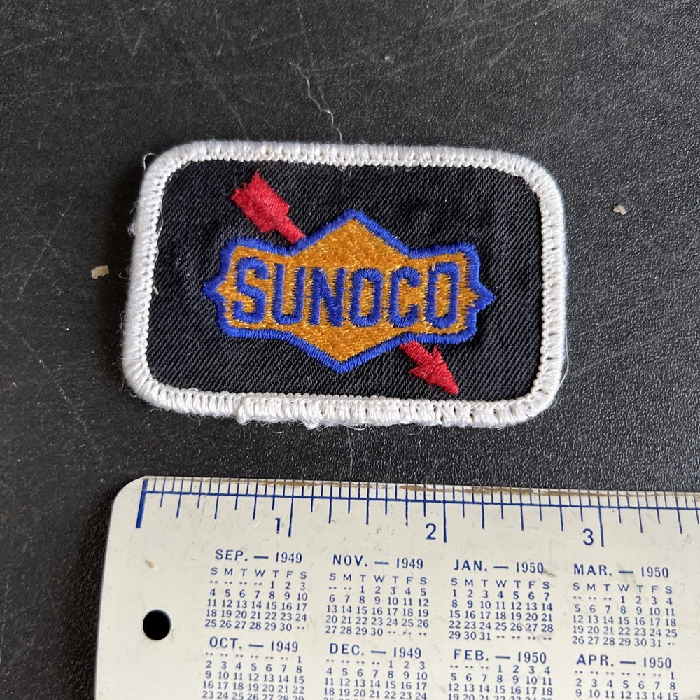 Vintage Gasoline Attendant Patch Sunoco Black Version