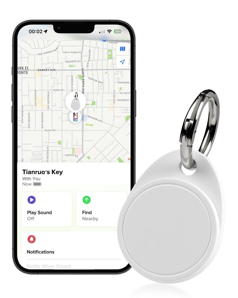 Spotelo Tracker Tag 2-Pack,Waterproof Bluetooth Tracker Work with Apple Find My