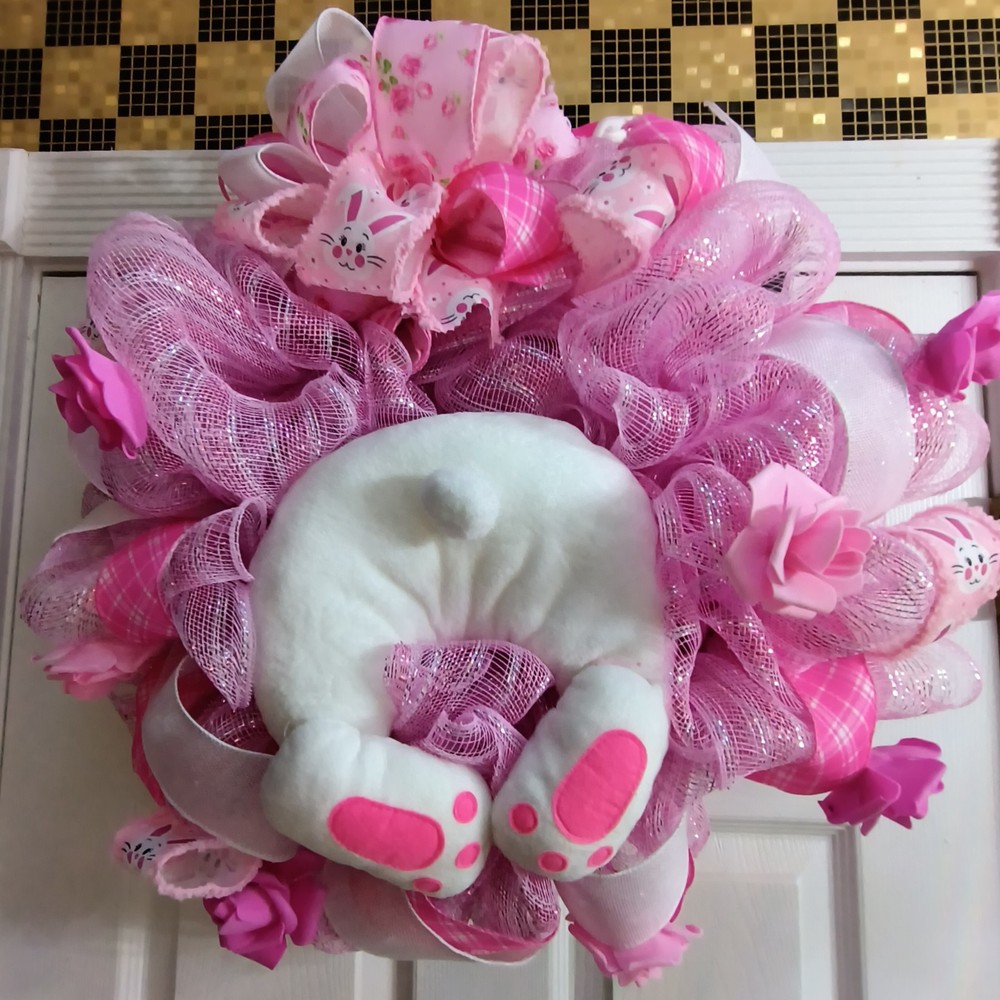 Pretty In Pink Easter Wreath