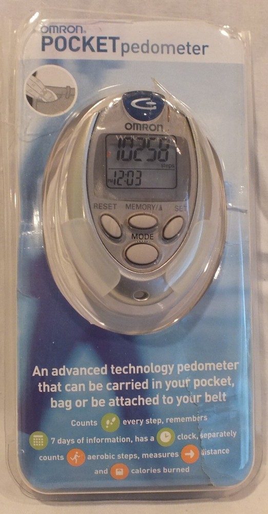 Omron HJ-112 Digital Pocket Pedometer Dual Sensor